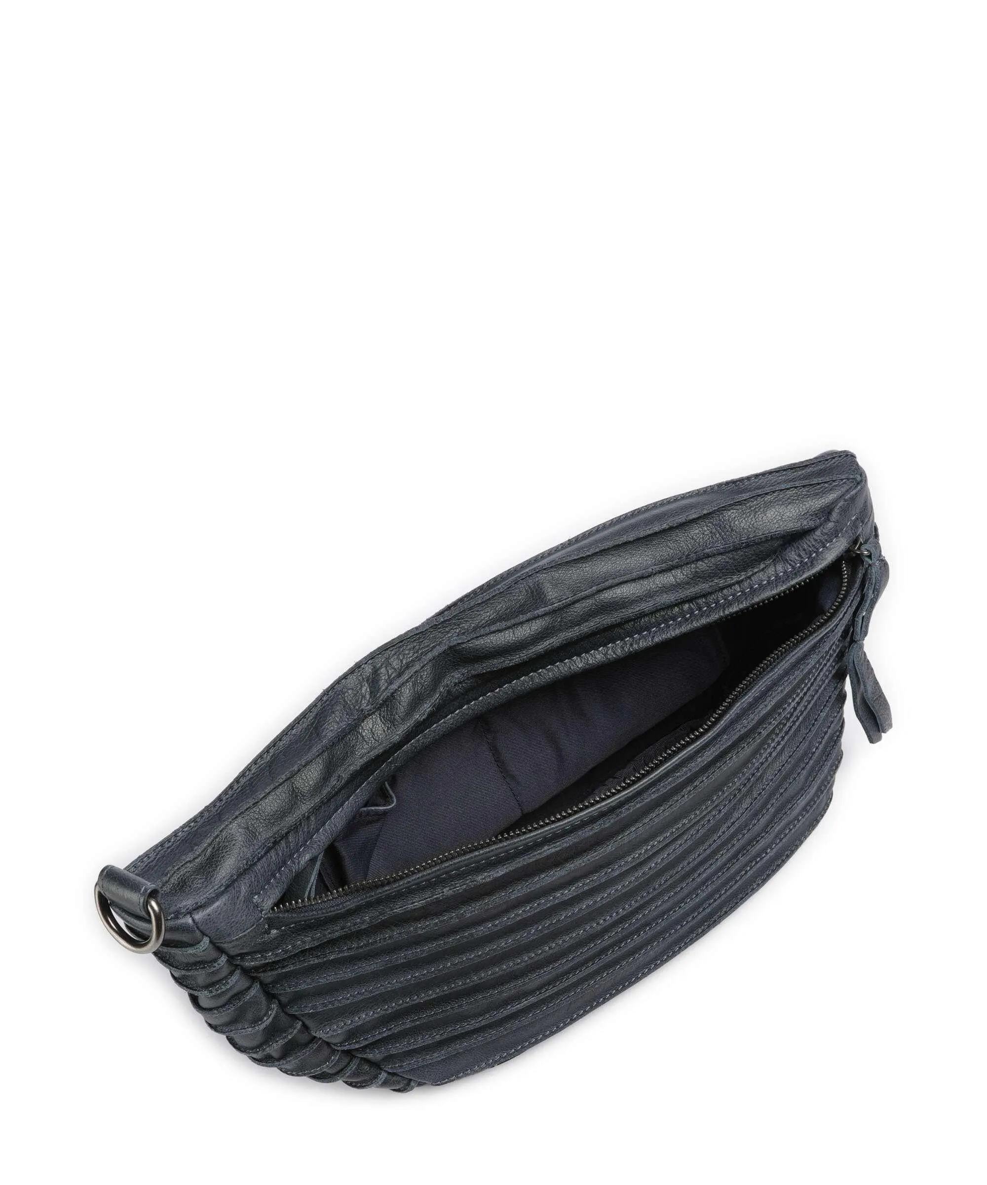 FredsBruder mini Borsa a tracolla pelle granulata blu scuro  