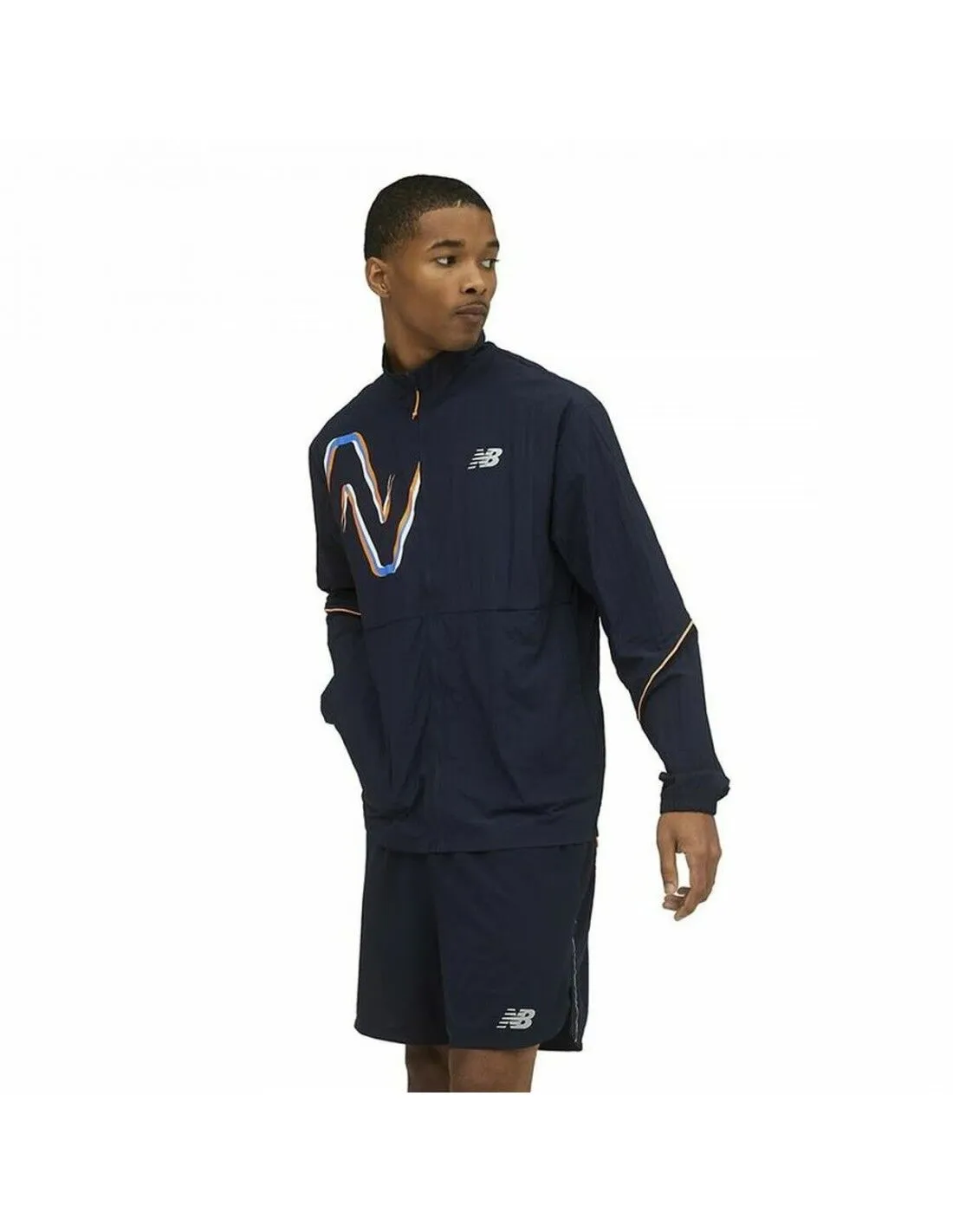 Giacca Antivento New Balance Blu scuro Taglia XL
