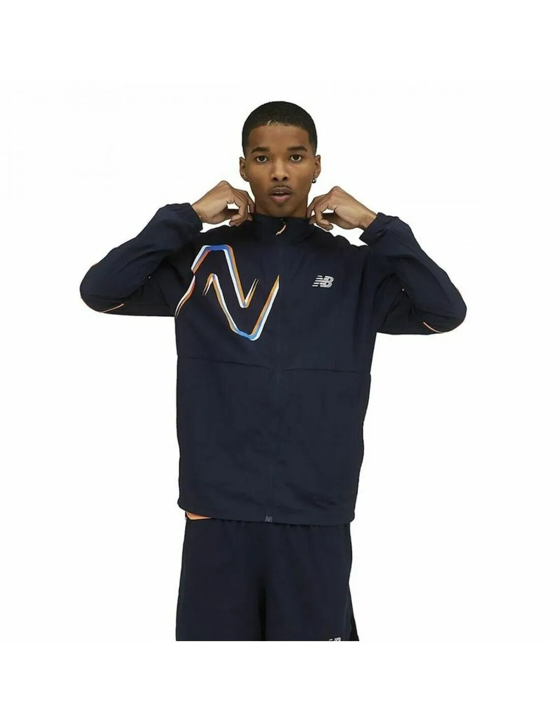 Giacca Antivento New Balance Blu scuro Taglia XL