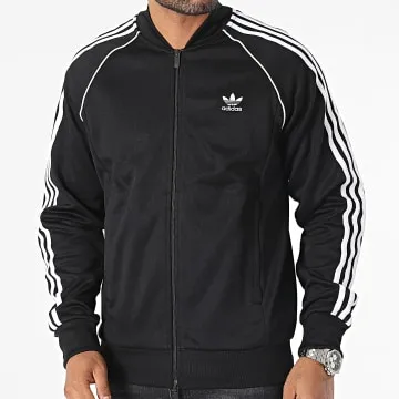 Giacca con zip a righe IM4545 nero