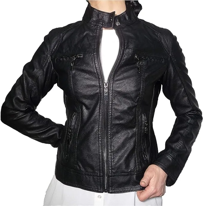 giacca ecopelle donna