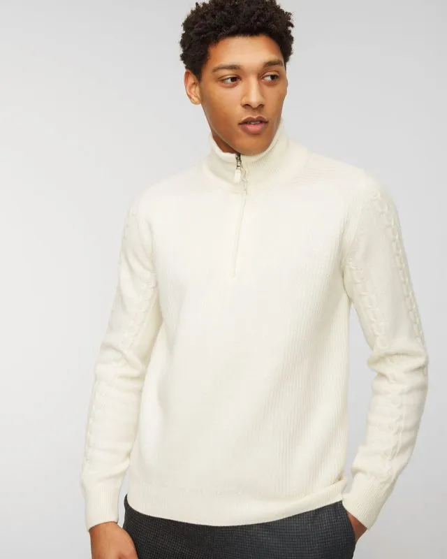 Golf wełniany LORENZONI ZIP MOCK NECK 26065967L-300