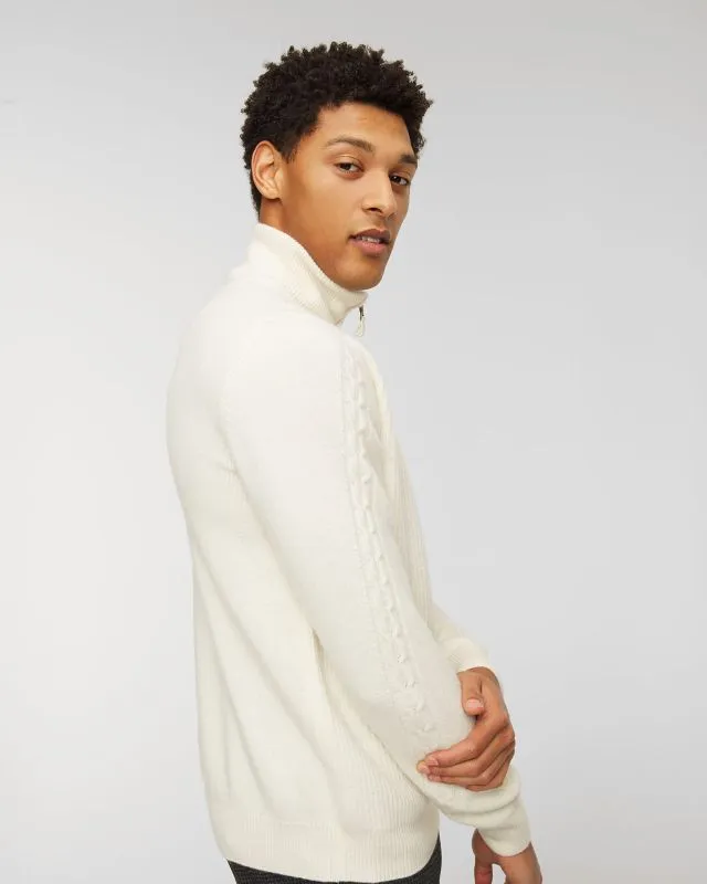 Golf wełniany LORENZONI ZIP MOCK NECK 26065967L-300