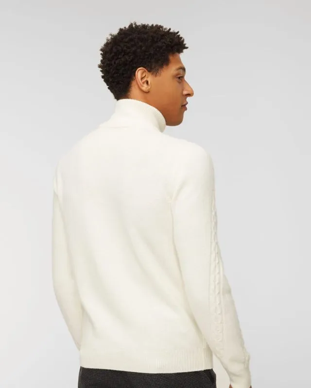 Golf wełniany LORENZONI ZIP MOCK NECK 26065967L-300