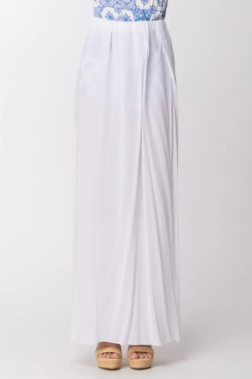 Gonna copricostume con spacco Bianco