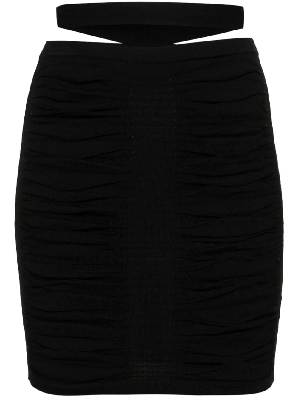 Gonna drappeggiata in nero - donna