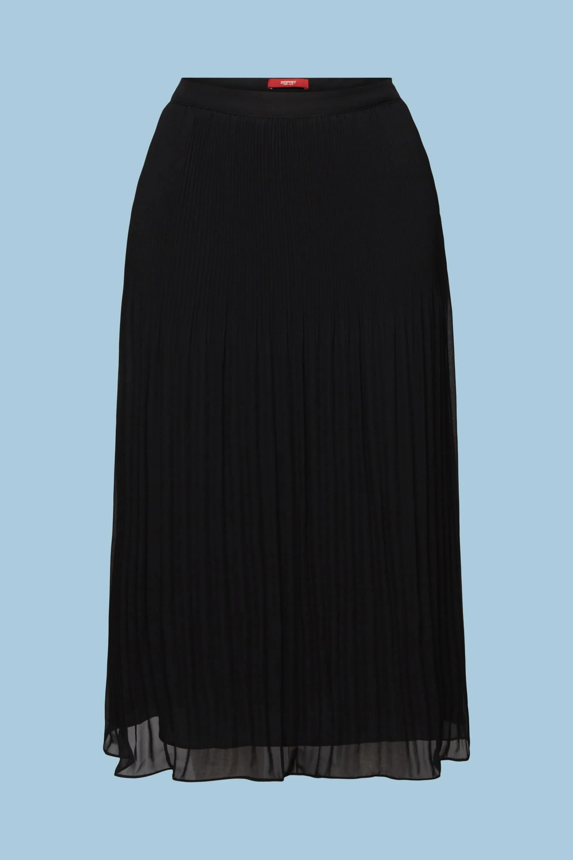 Gonna midi in chiffon plissettato