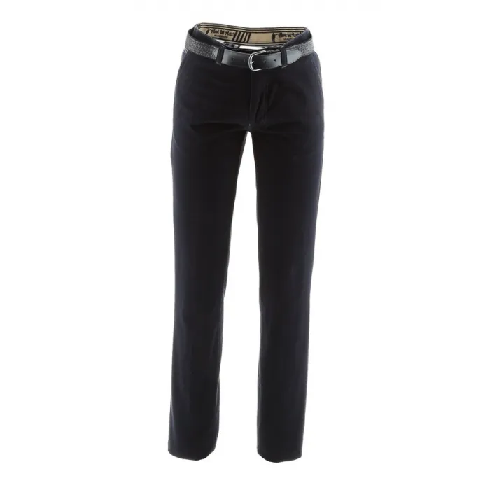 Henk ter Horst - Pantaloni chino in cotone stretch navy