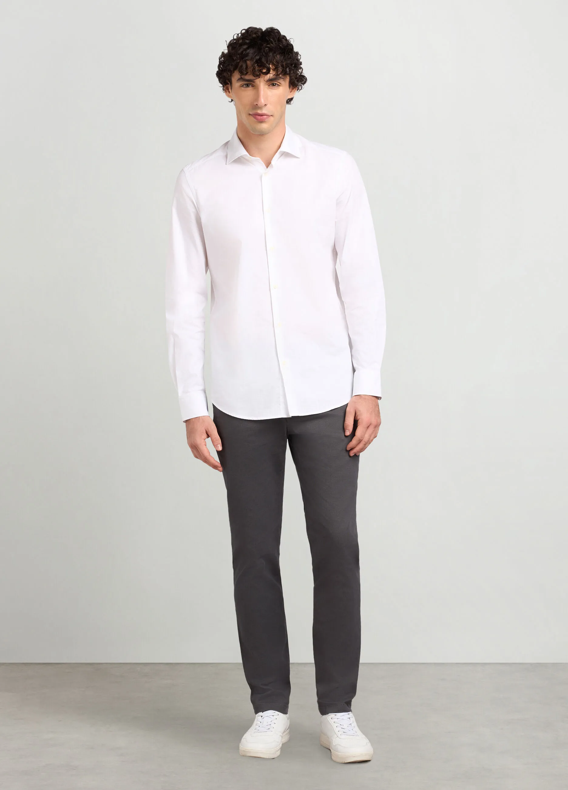 J. HART & BROS  Pantaloni chino slim fit in cotone stretch uomo