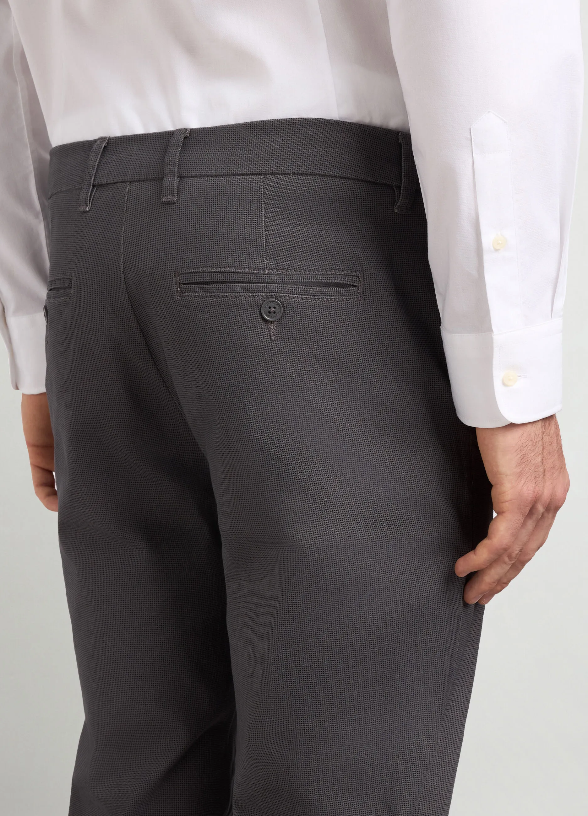 J. HART & BROS  Pantaloni chino slim fit in cotone stretch uomo