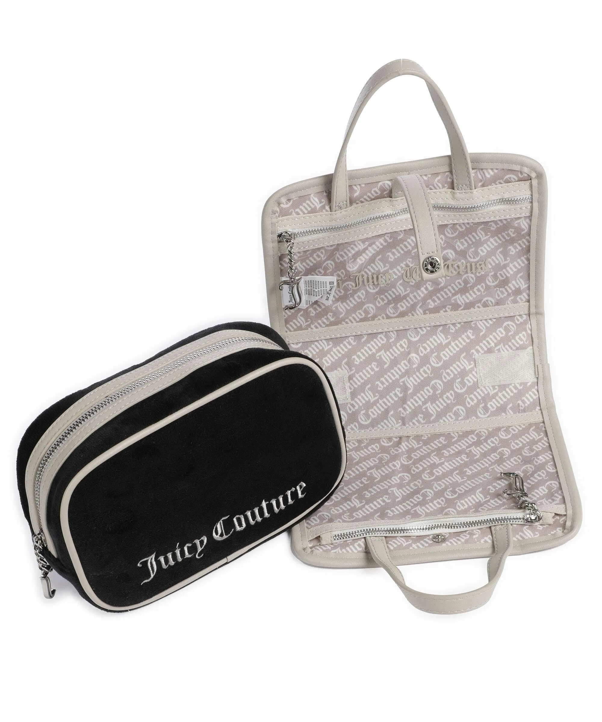  Juicy Couture Iris Borsa da toilette nero/beige 21 cm  