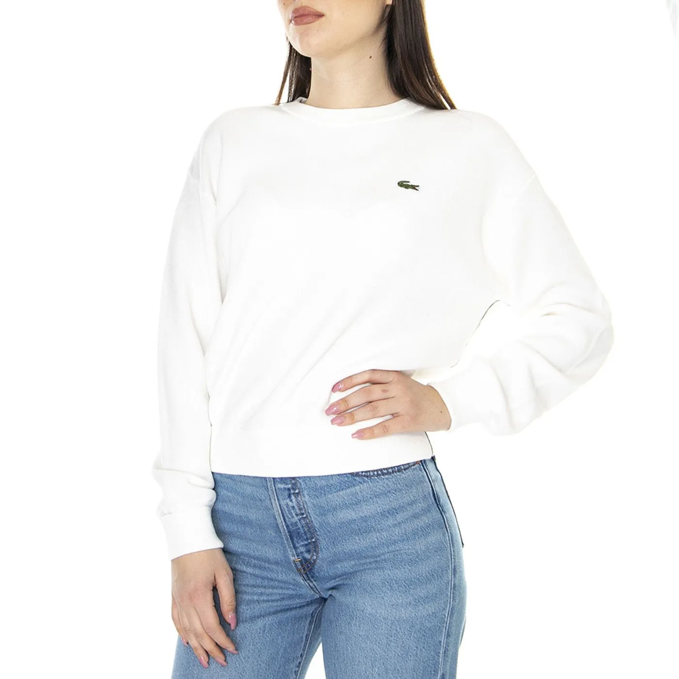 Lacoste W' Pullover 70V - Maglione Donna Bianco    