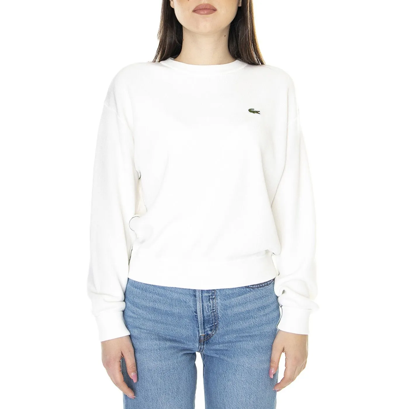 Lacoste W' Pullover 70V - Maglione Donna Bianco    