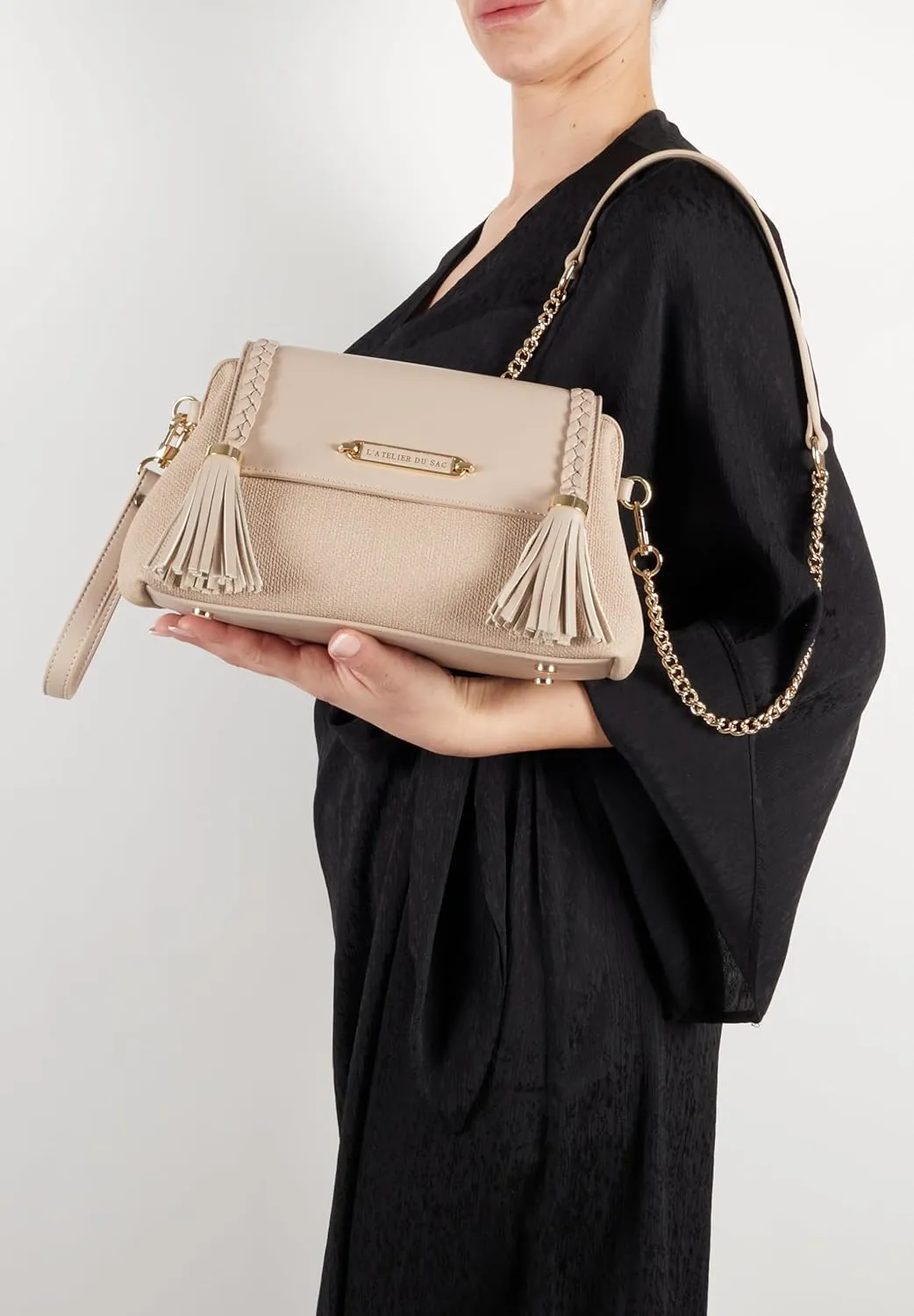L'ATELIER DU SAC Borsa a Tracolla Donna - Beige modello 15190-GRA-S4M-A