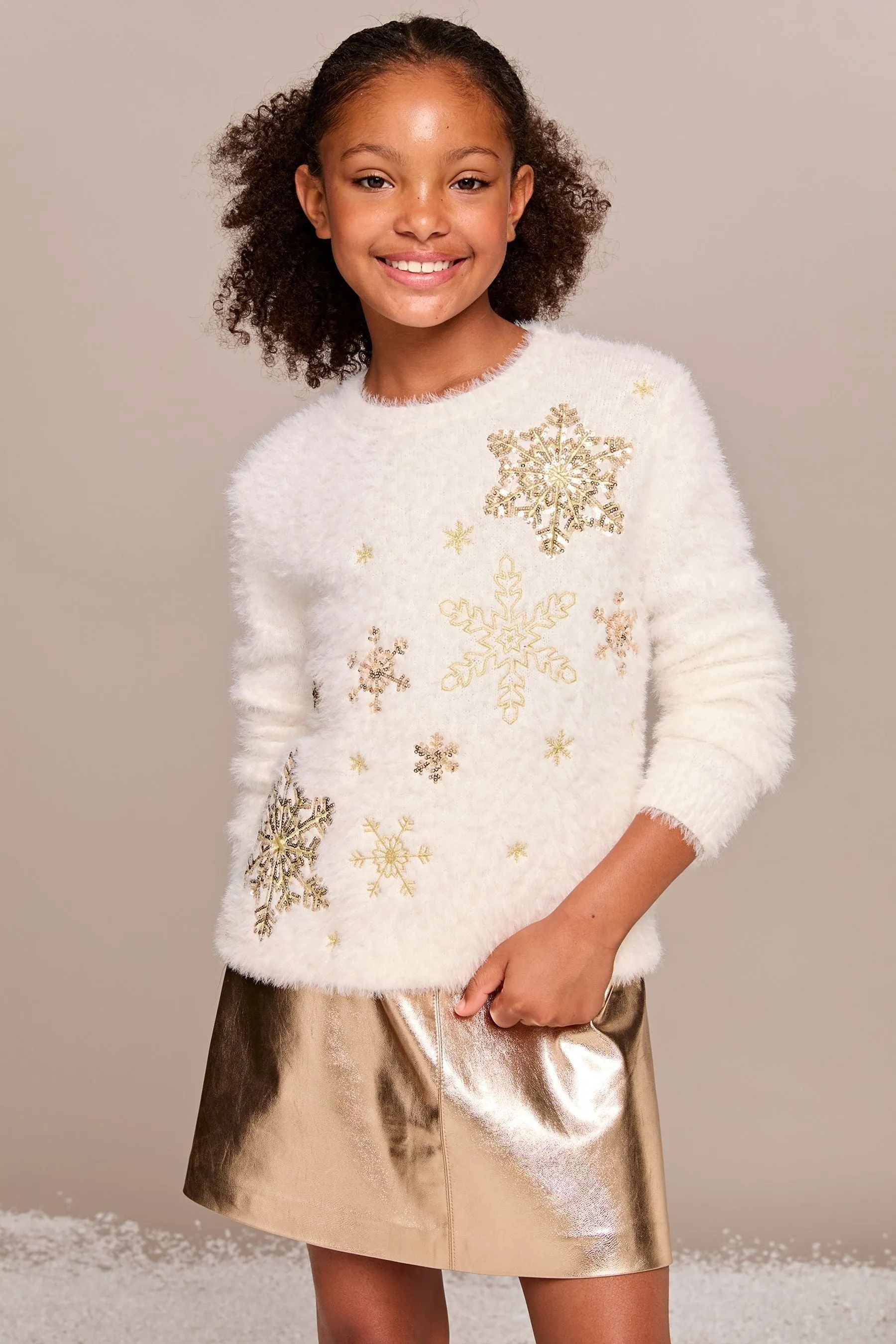 Lipsy Natale Maglione lavorato a maglia (5-16anno)    