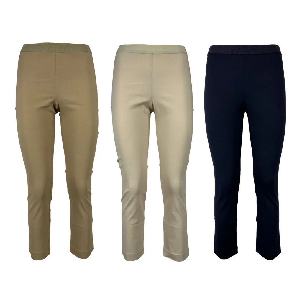 LIVIANA CONTI pantalone donna modello leggings tessuto bengalina CNTR20 - 2 MADE IN ITALY