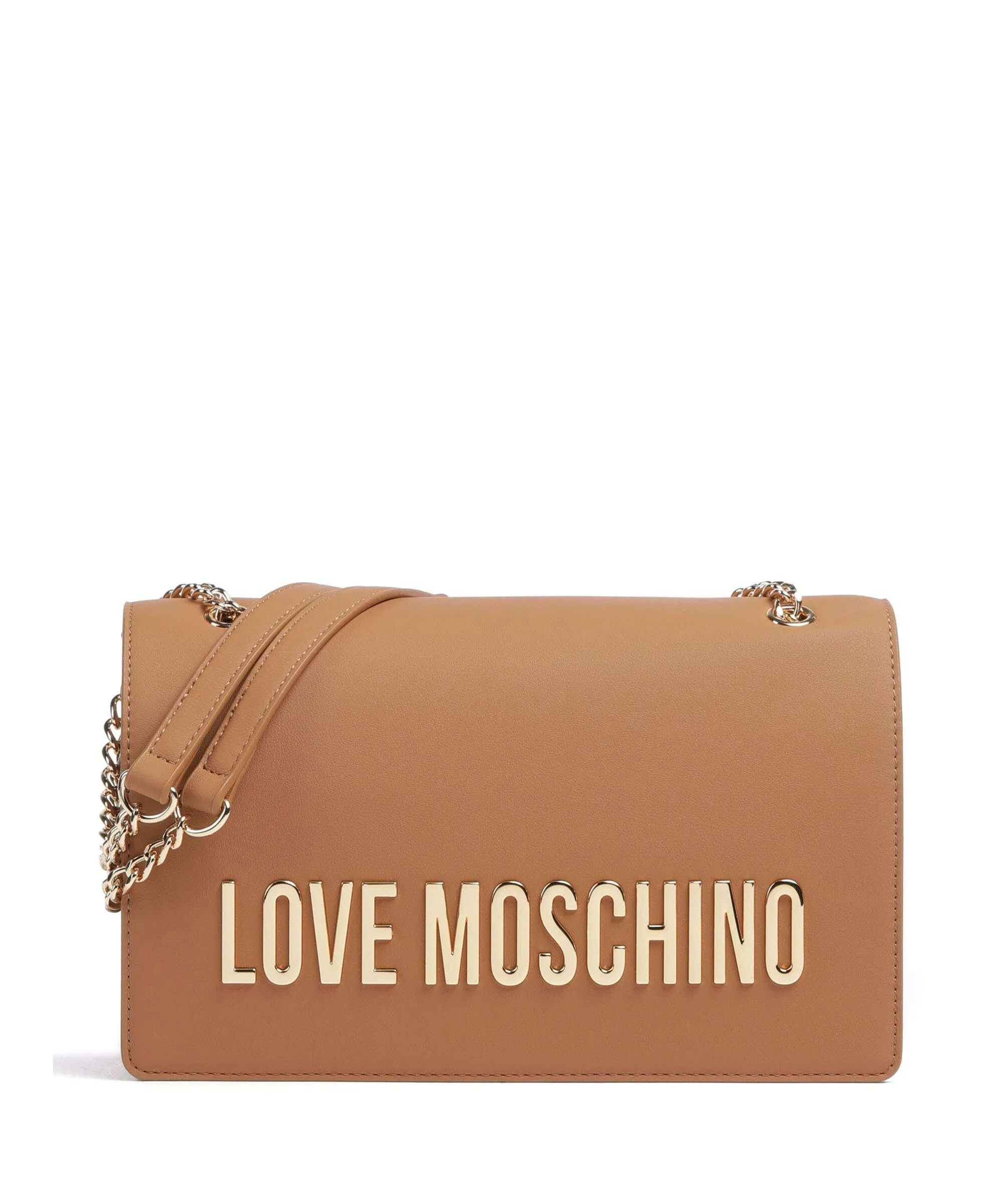  Love Moschino Bold Love Borsa a spalla pelle sintetica marrone  