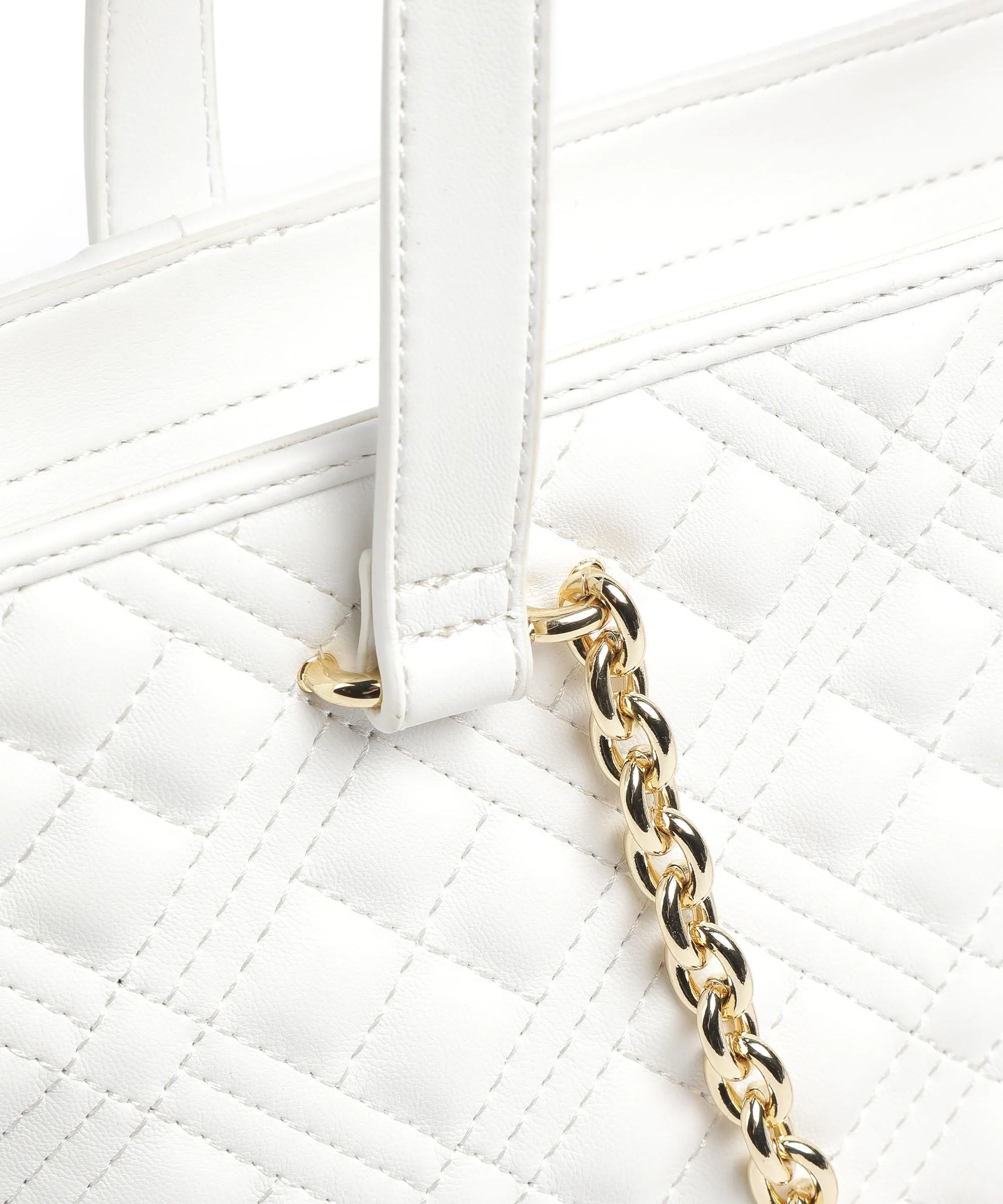  Love Moschino Quilted Borsa shopper pelle sintetica bianco  