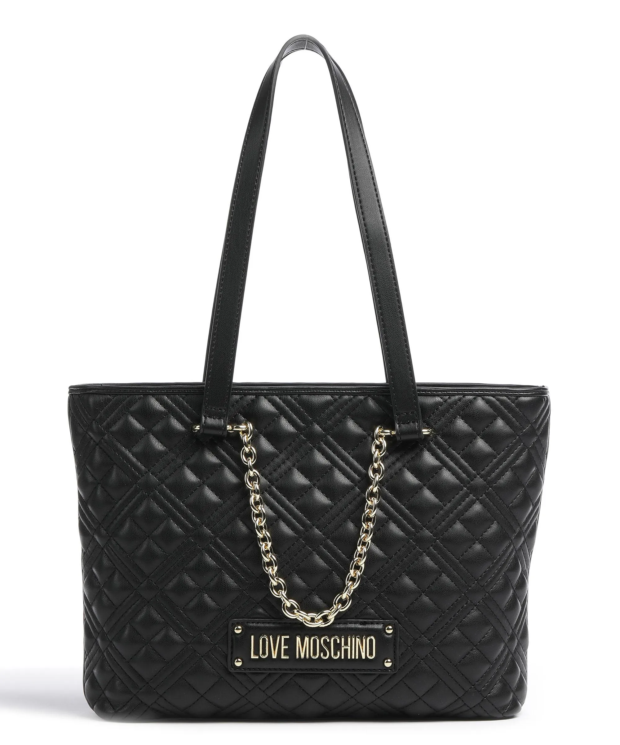  Love Moschino Quilted Borsa shopper pelle sintetica nero  