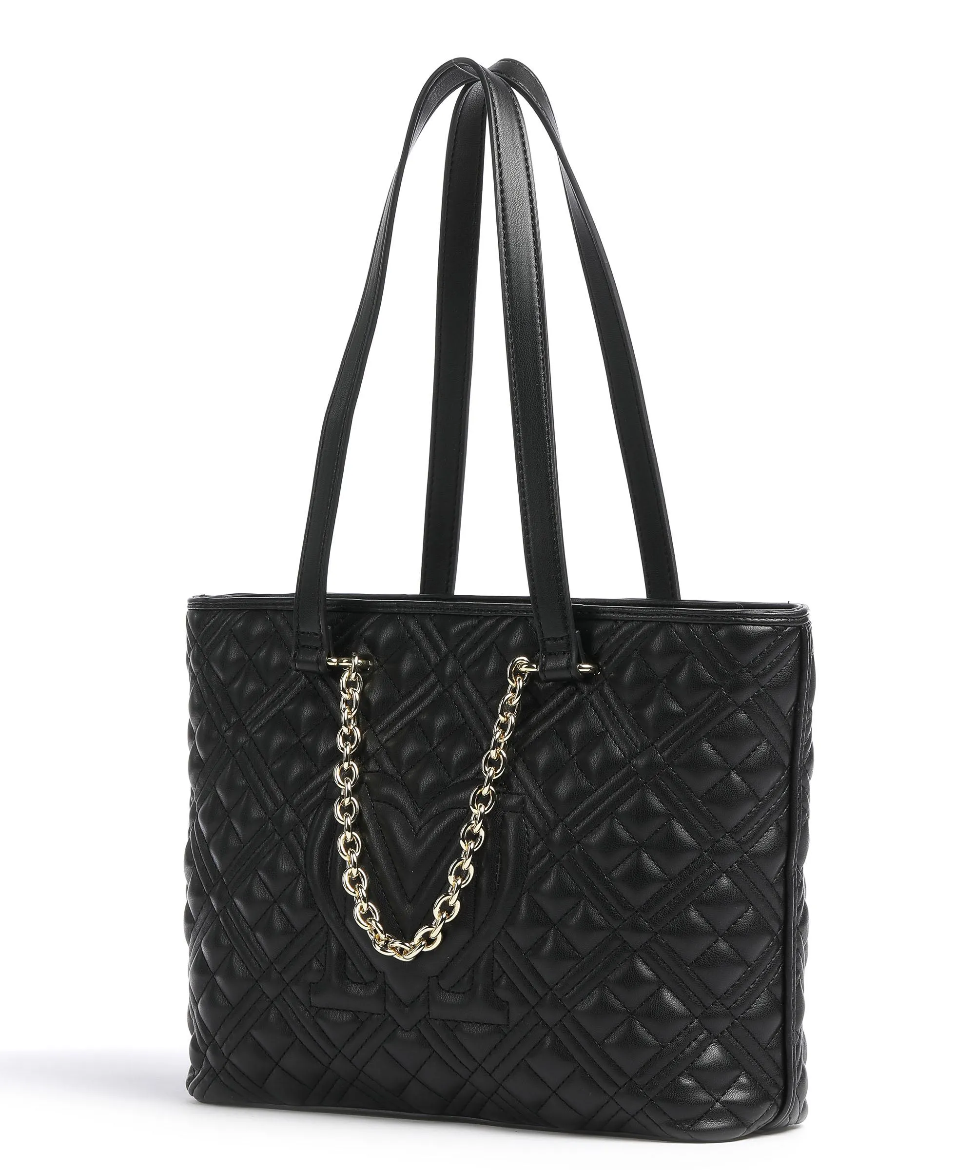  Love Moschino Quilted Borsa shopper pelle sintetica nero  
