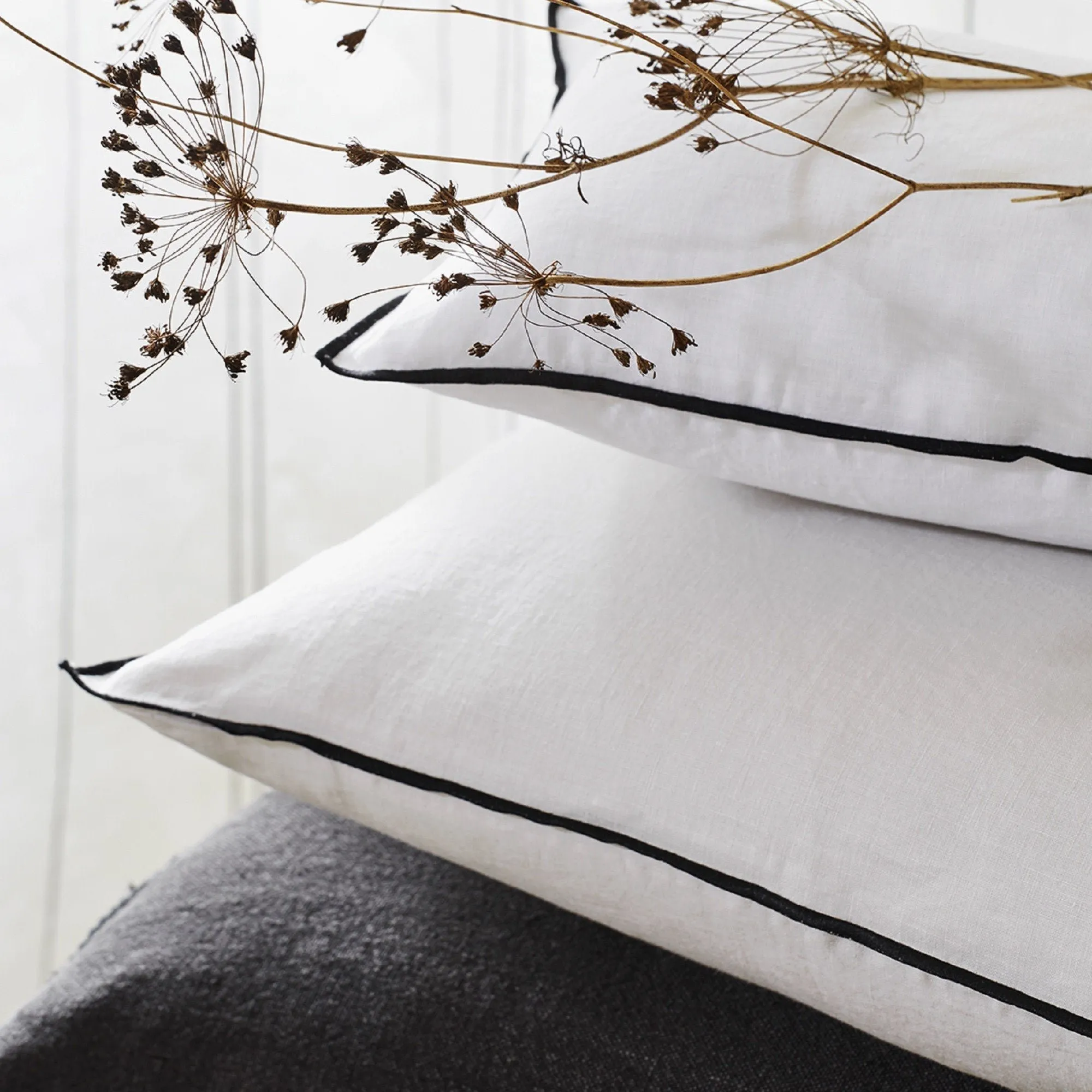  MADURA   CARLINA - Lot de 2 taies d'oreiller | Blanc