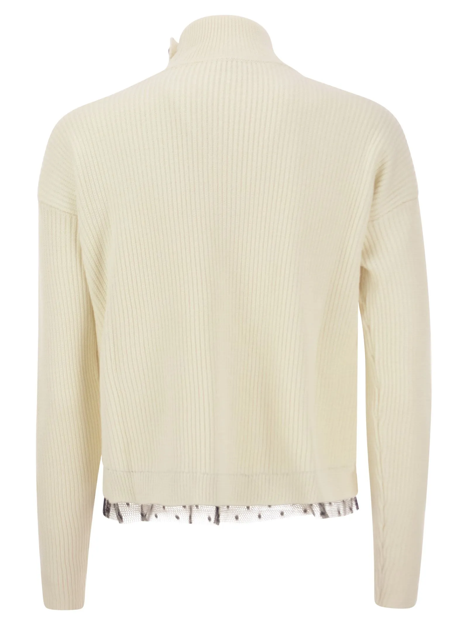 Maglia a collo alto in misto lana