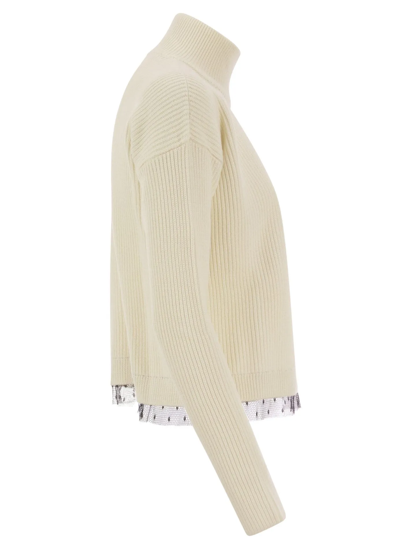 Maglia a collo alto in misto lana