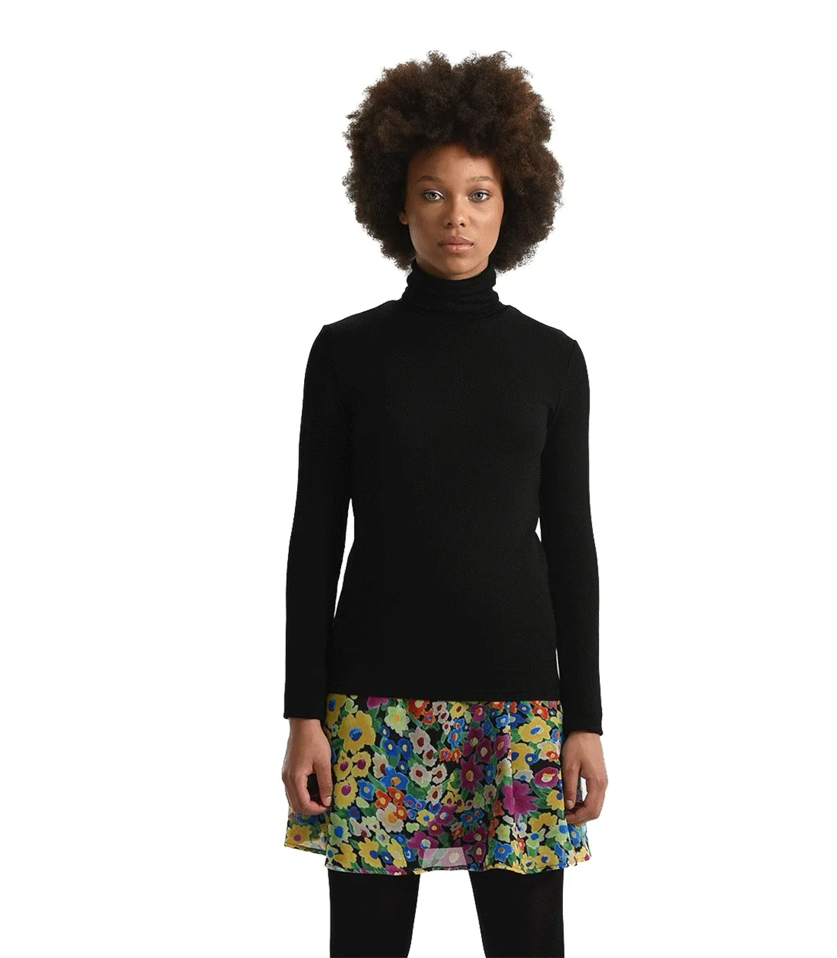 Maglia fine a collo alto Donna Molly