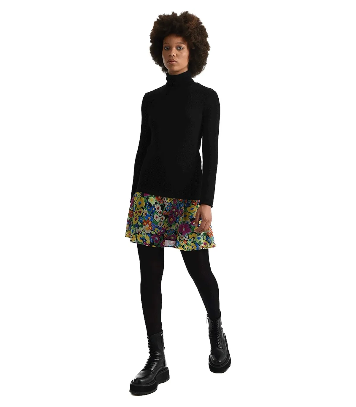 Maglia fine a collo alto Donna Molly