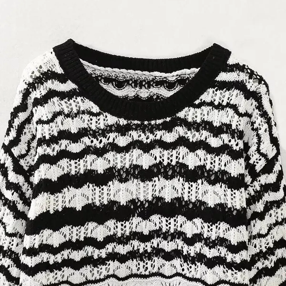 Maglieria da donna con dettagli in ciniglia francese  Top Pullover Maglione da donna
