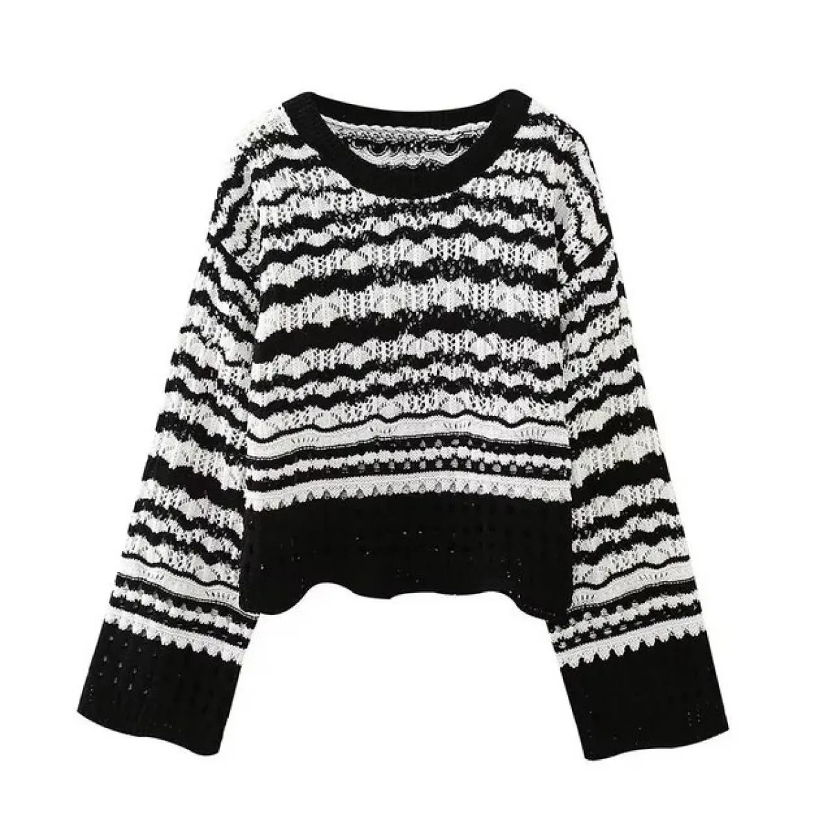 Maglieria da donna con dettagli in ciniglia francese  Top Pullover Maglione da donna