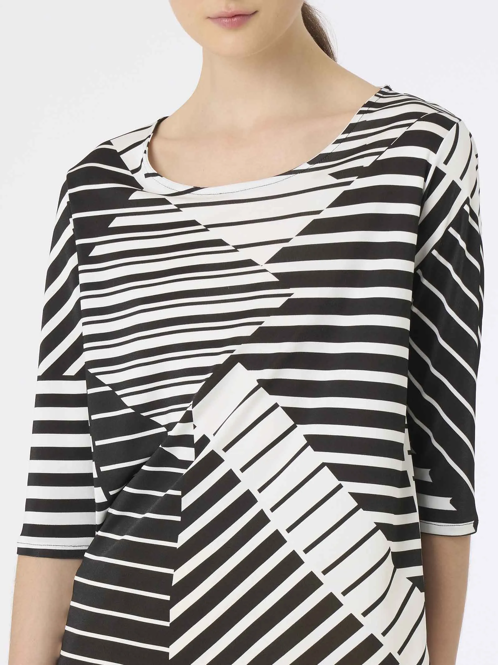 Maglietta in Satin Jersey - Fant.Nero