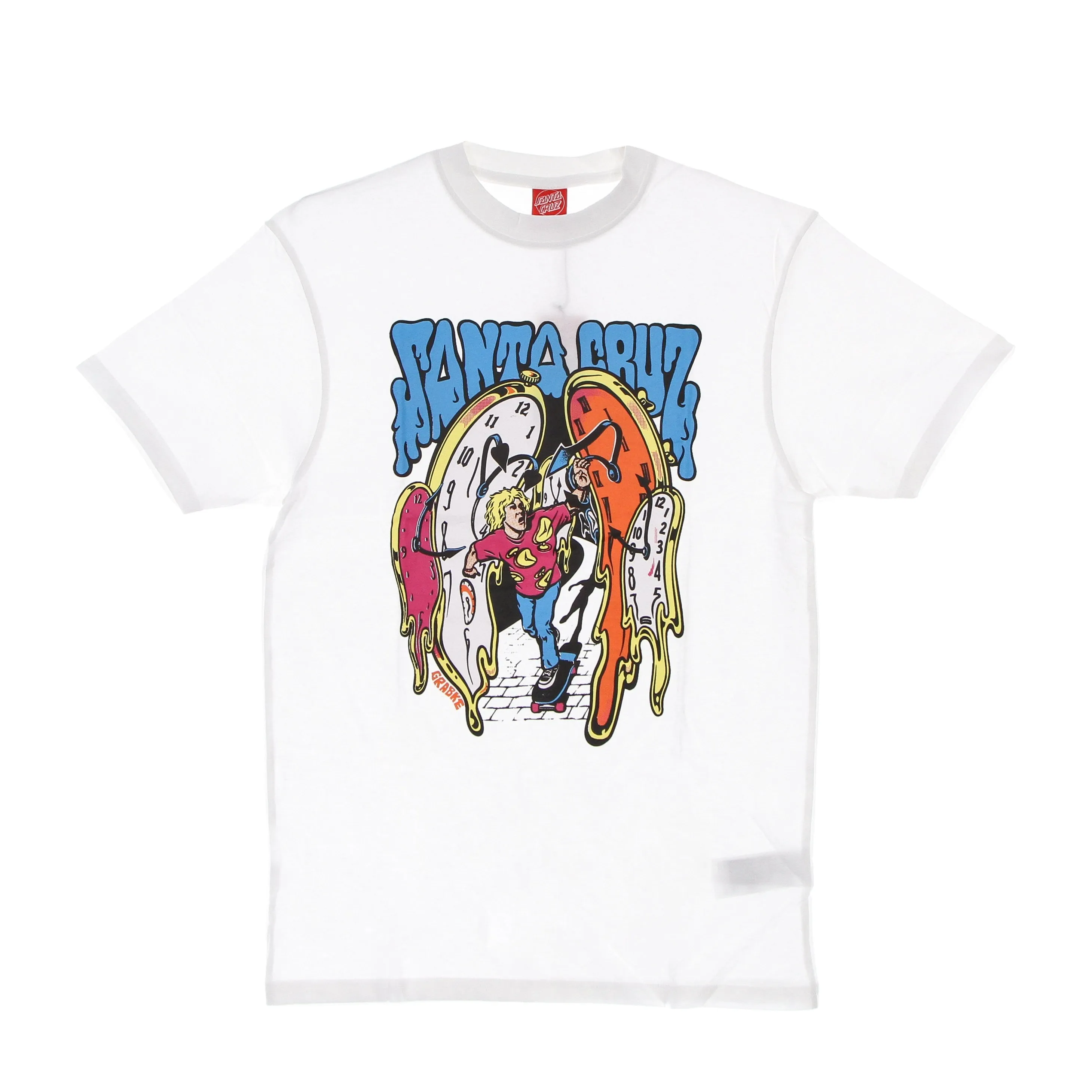 Maglietta Uomo Grabke Melting Clocks Tee White