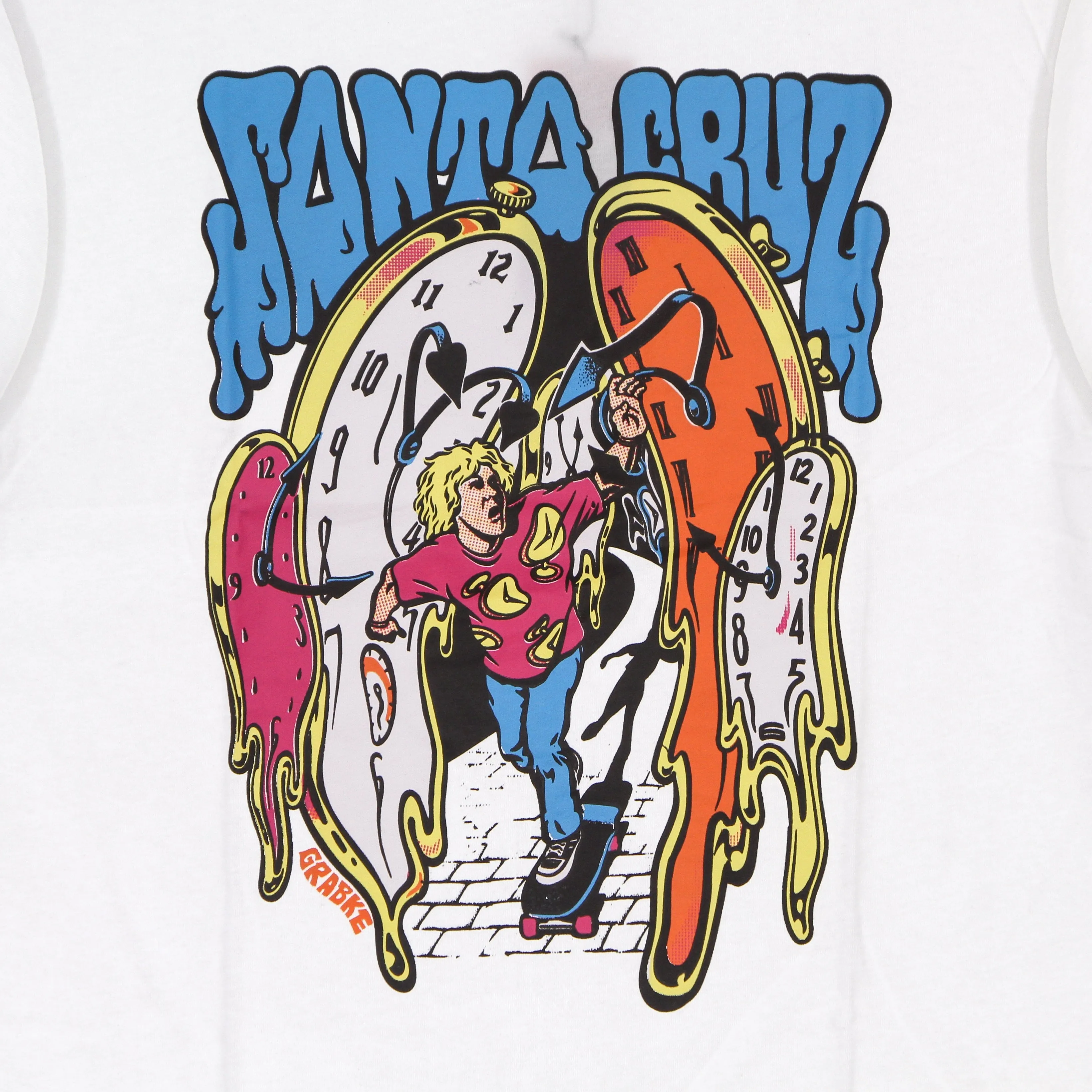 Maglietta Uomo Grabke Melting Clocks Tee White