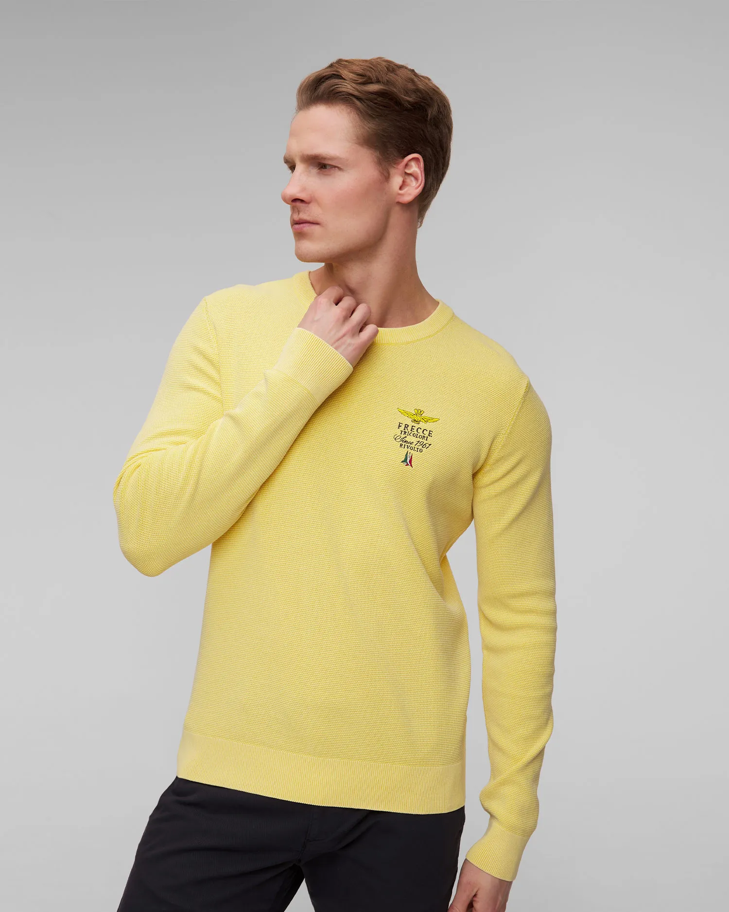 Maglione giallo da uomo Aeronautica Militare 241ma1394l463-57490