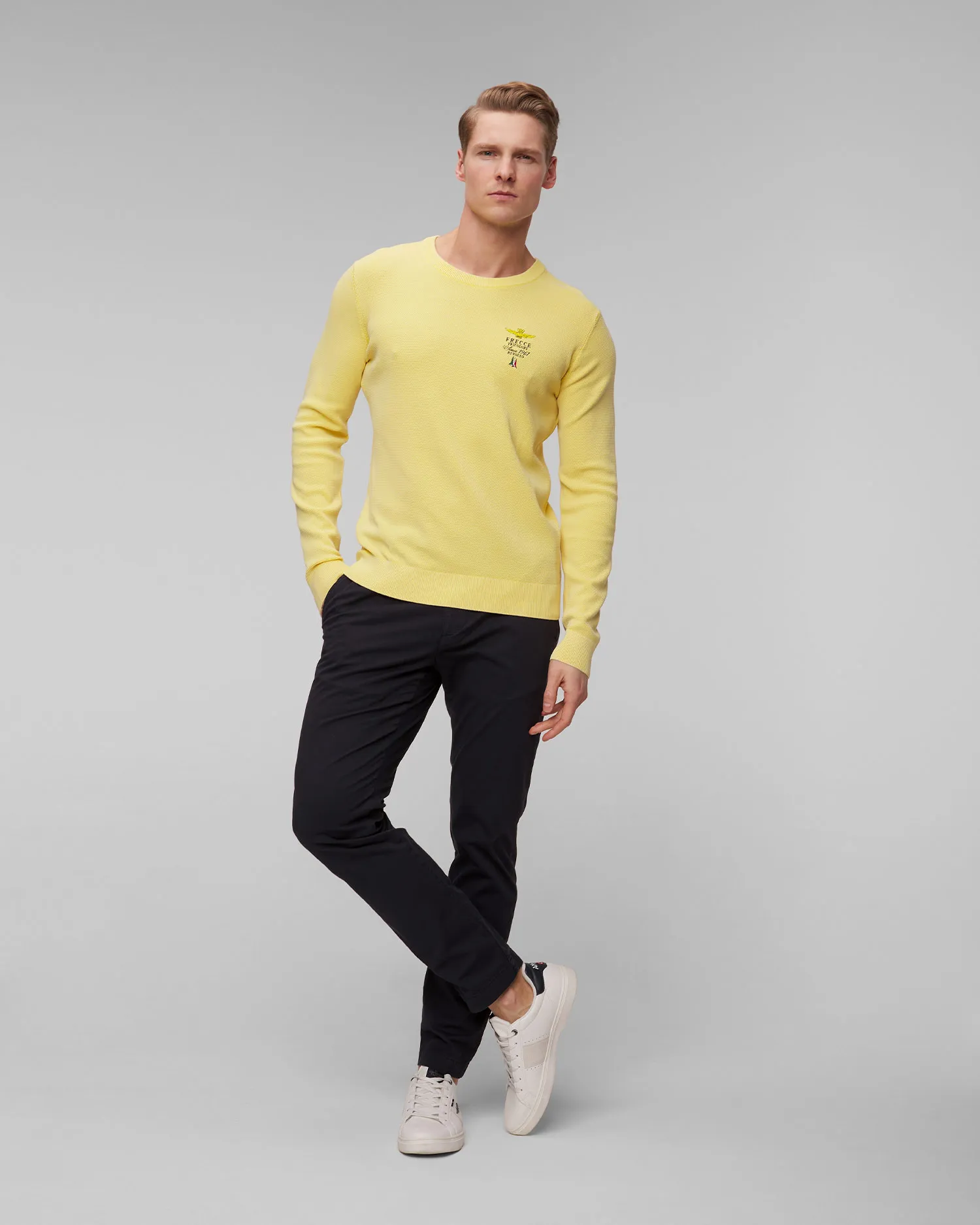Maglione giallo da uomo Aeronautica Militare 241ma1394l463-57490