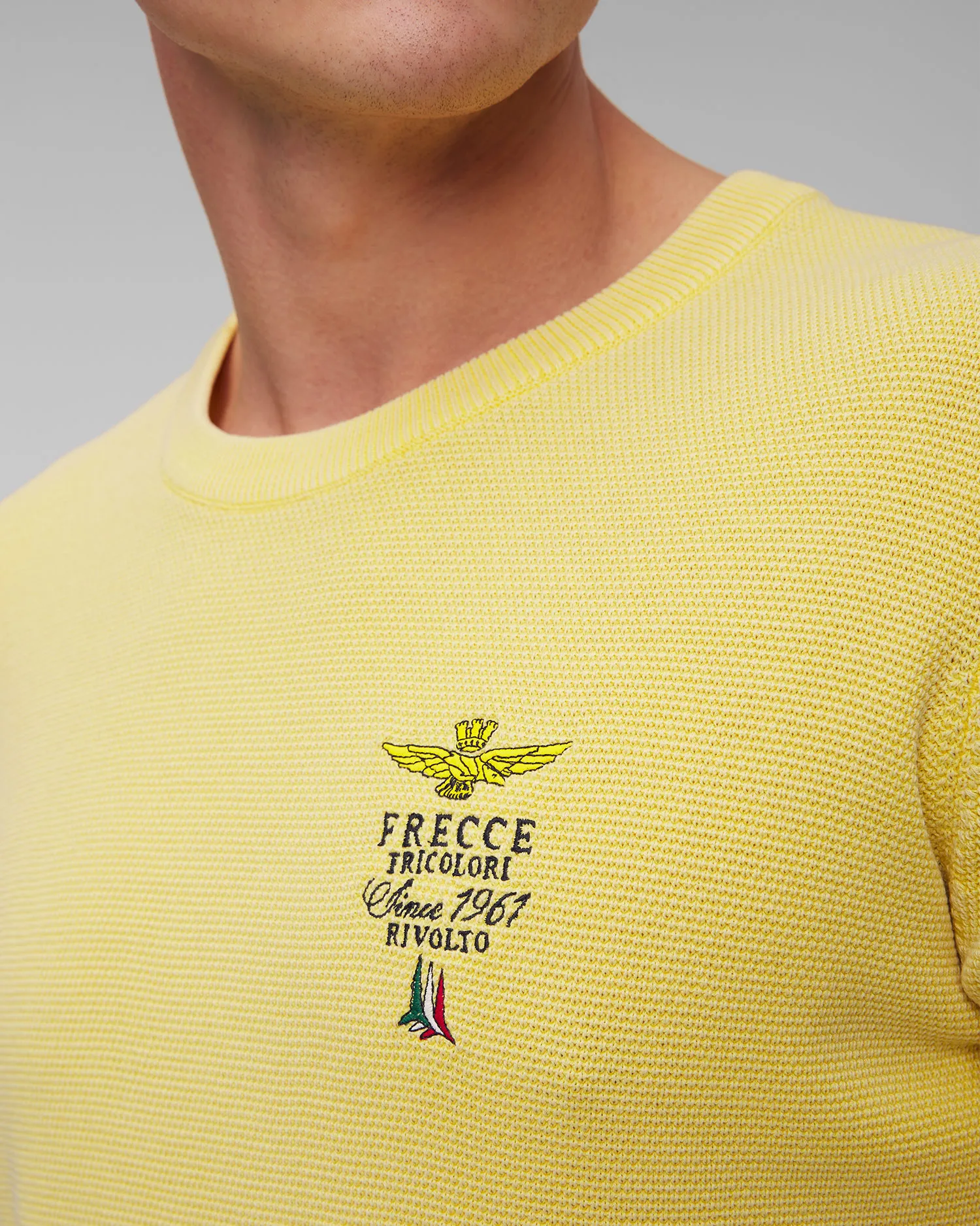 Maglione giallo da uomo Aeronautica Militare 241ma1394l463-57490