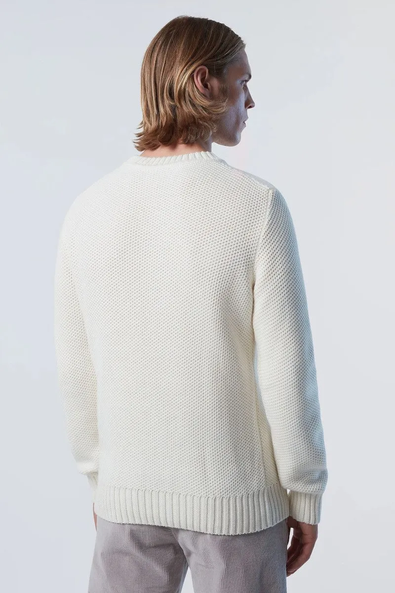 MAGLIONE IN LANA E COTONE UOMO Bianco