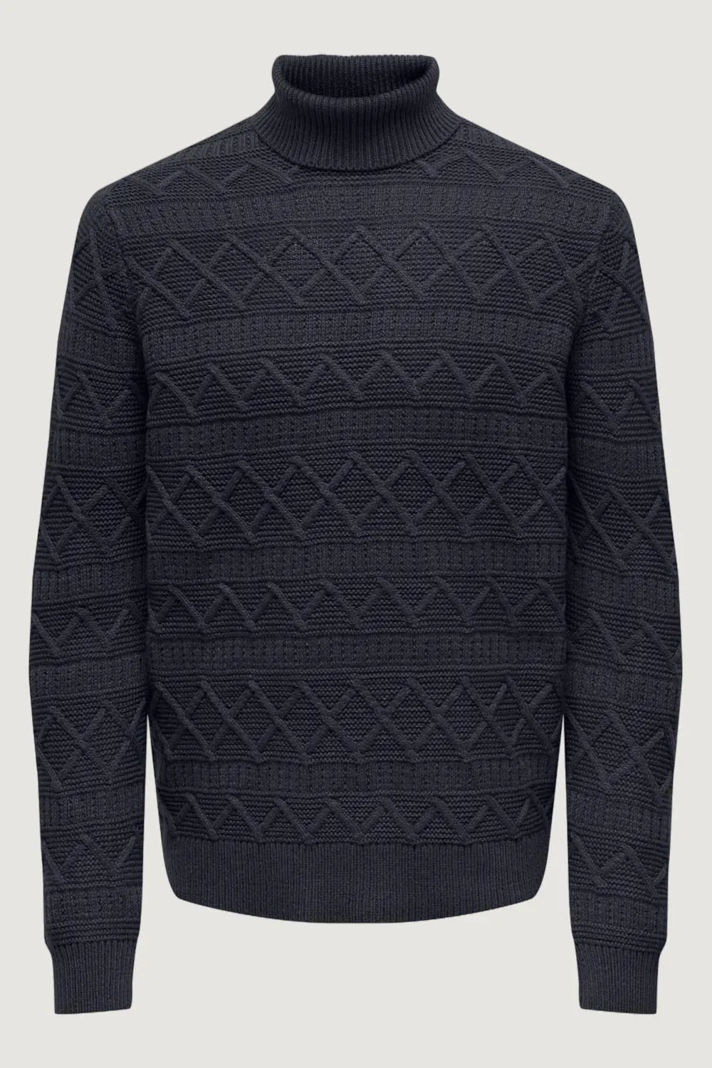 Maglione Only & Sons onswade reg 5 struc roll neck knit Blue scuro