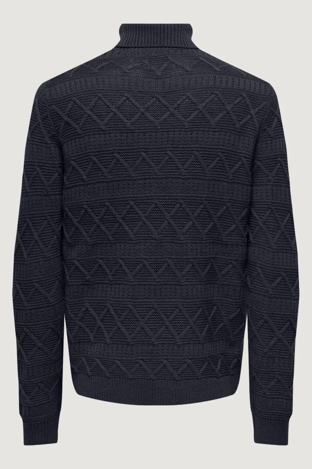 Maglione Only & Sons onswade reg 5 struc roll neck knit Blue scuro