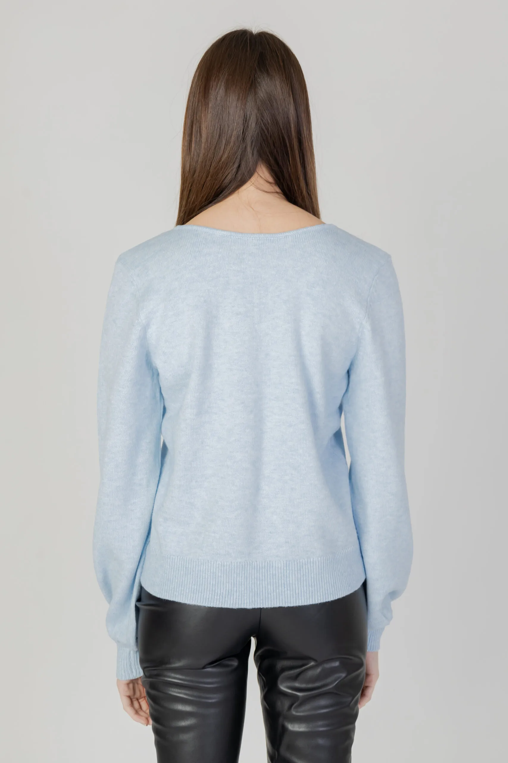 Maglione Vila Clothes VIRIL REV V-NECK L/S KNIT TOP – NOOS Celeste