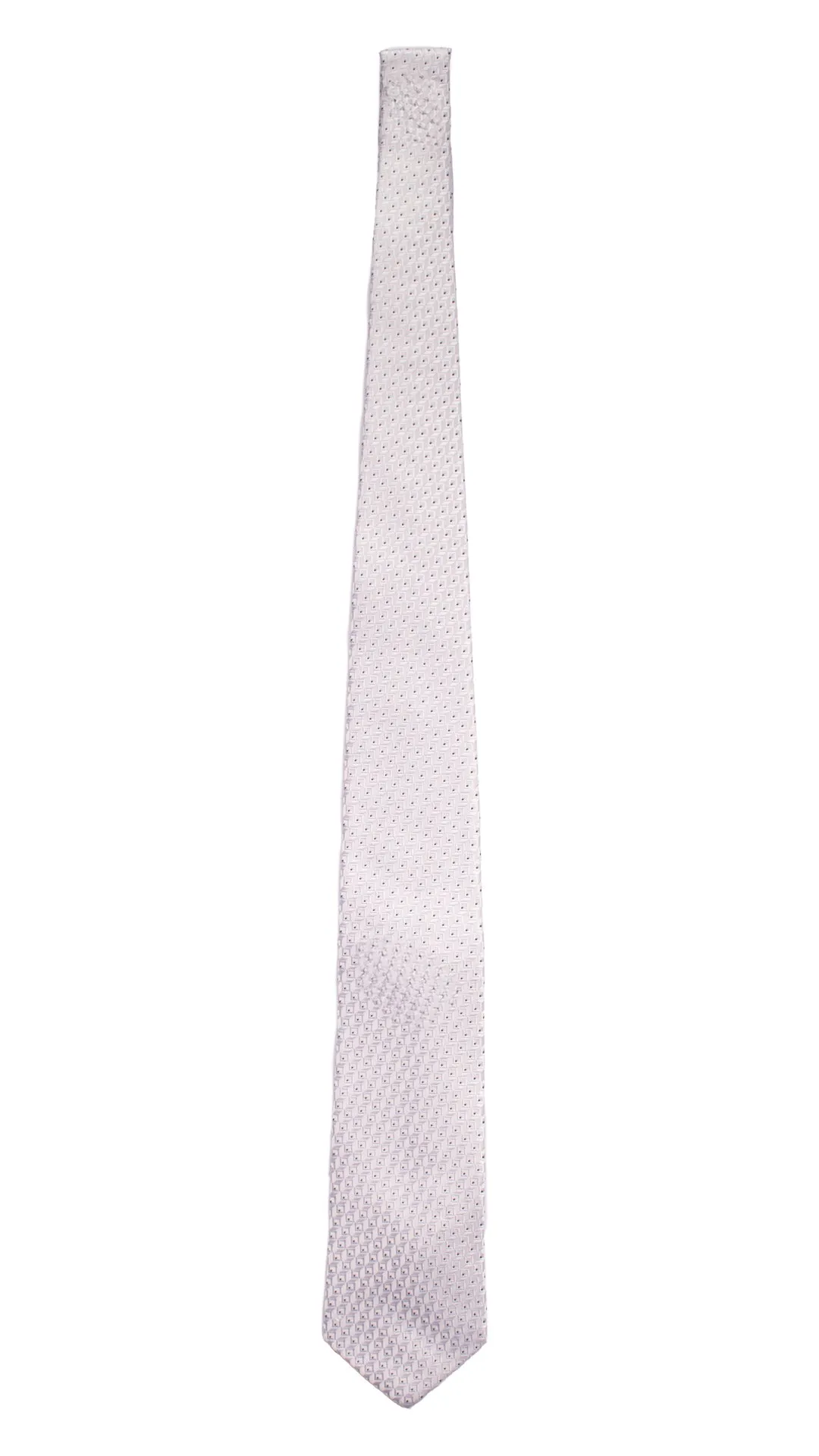 Man Pearl White Ceremony Silk Tie Tone on Tone Blue Pattern CY6981