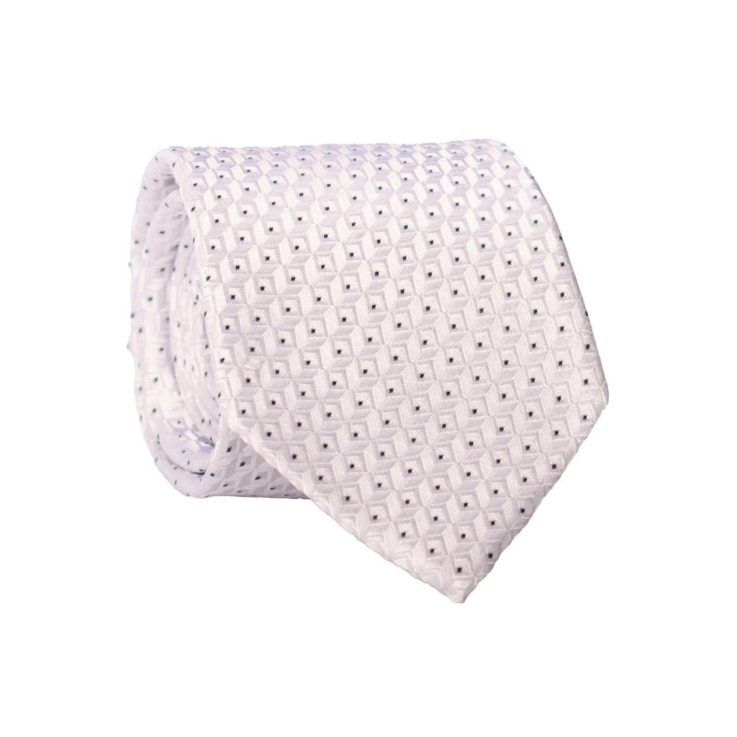Man Pearl White Ceremony Silk Tie Tone on Tone Blue Pattern CY6981