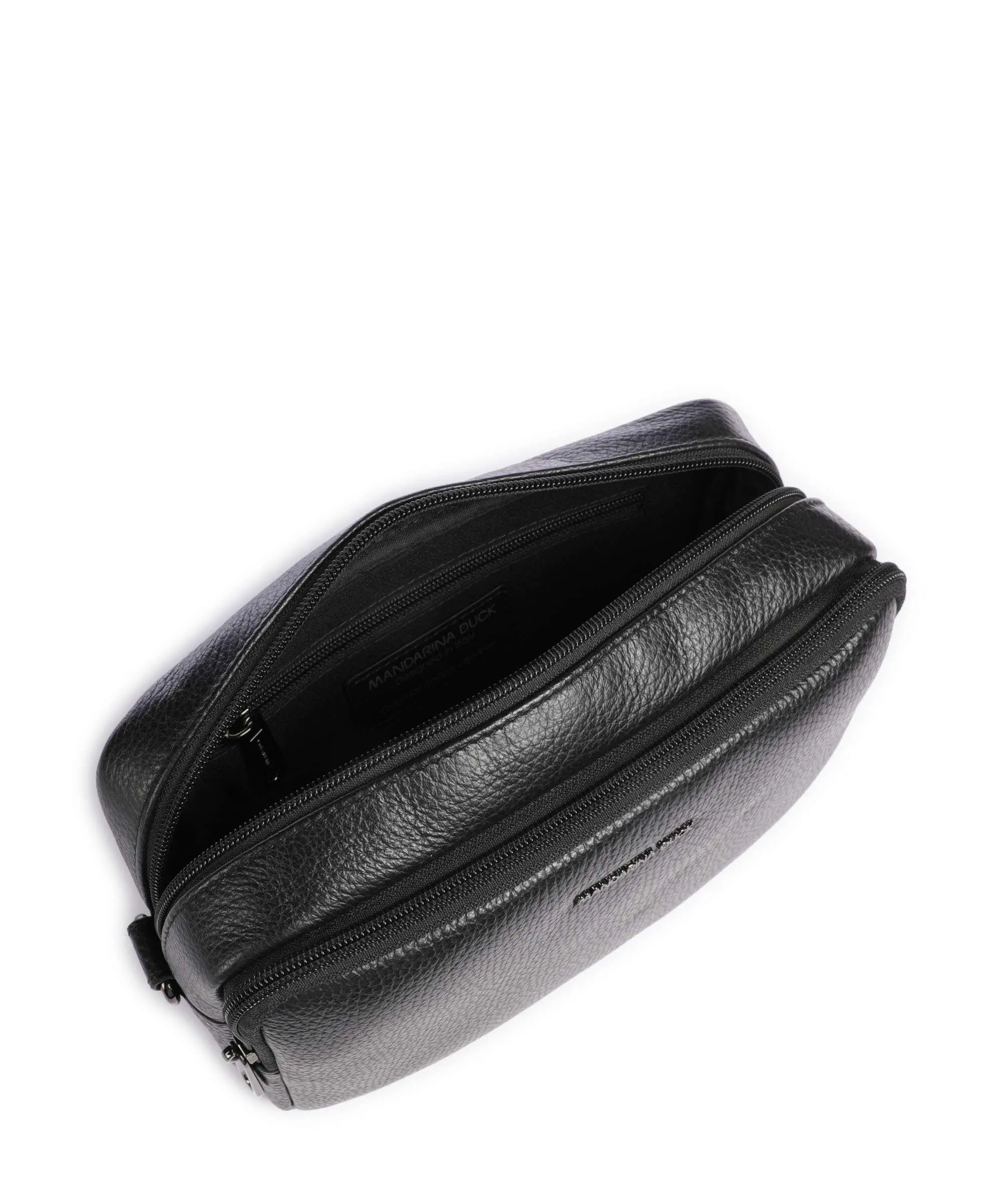  Mandarina Duck Mellow Leather Borsa a tracolla pelle di vitello grana nero  