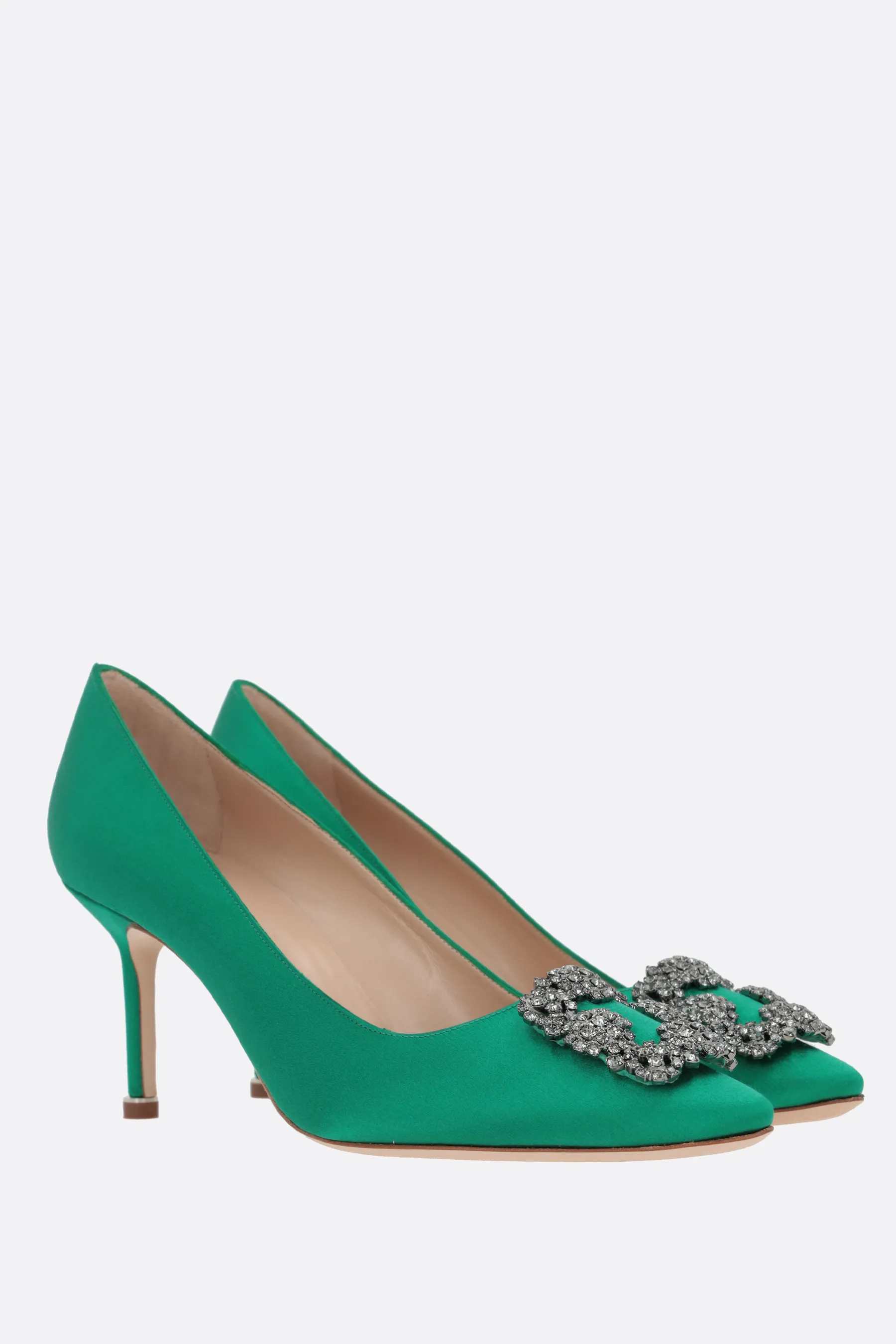 MANOLO BLAHNIK décolleté Hangisi in raso