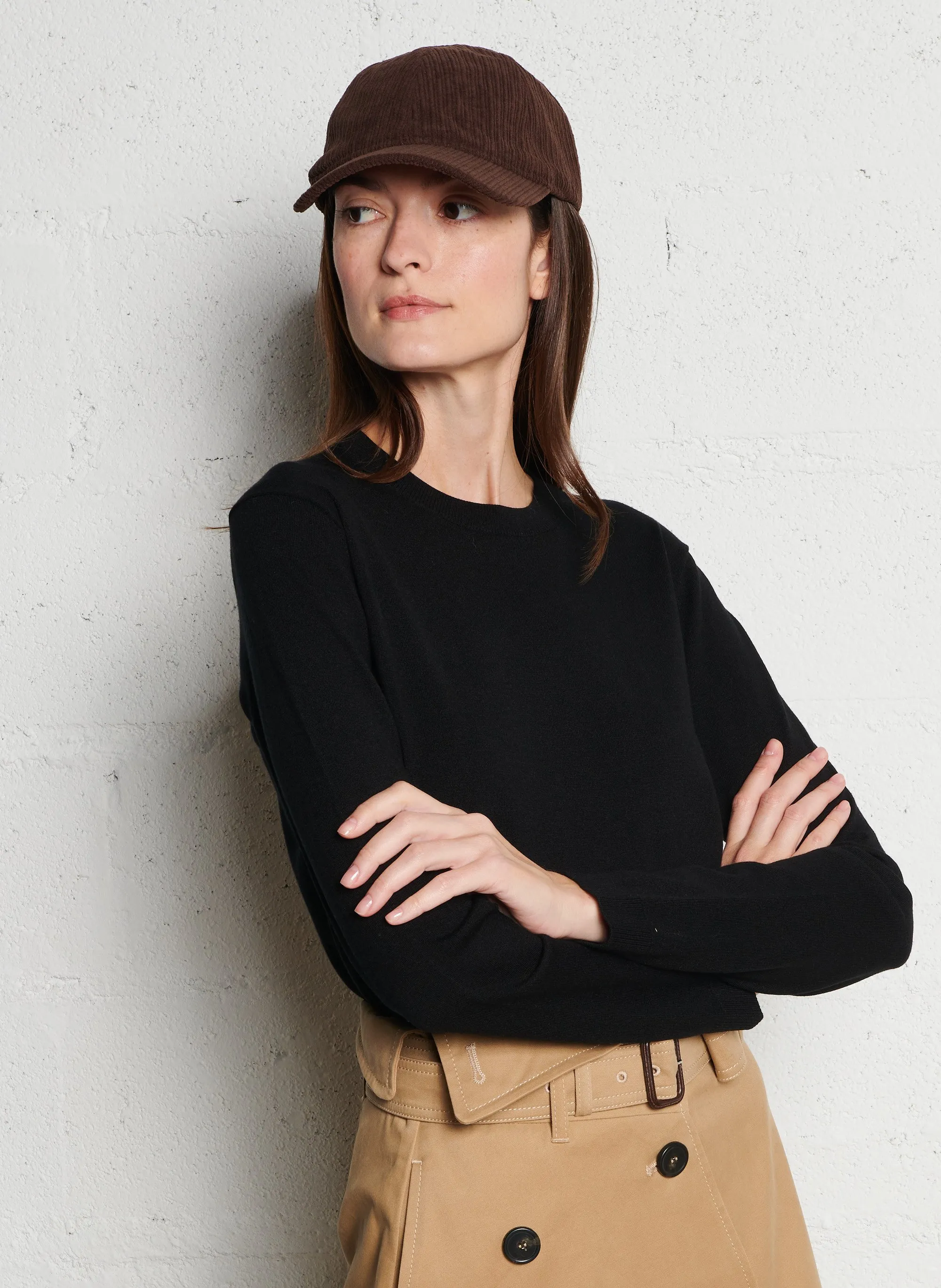 MAX MARA WEEK END   SICILIA - Maglione diritto con scollo tondo in misto seta | Nero