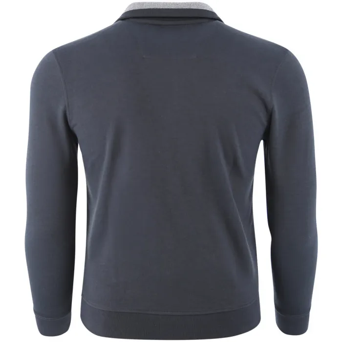 Meantime maglione da uomo a nido d'ape con cerniera sul petto Dark Green