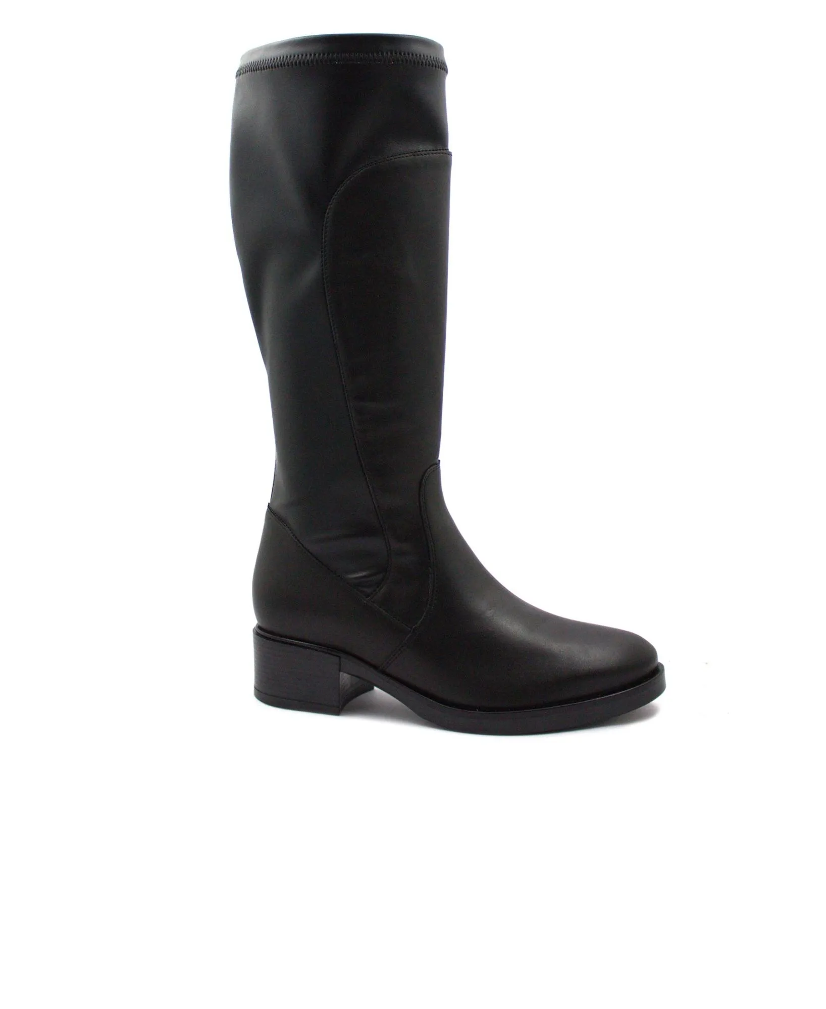 MELLUSO K91854 nero stivale donna pelle cerniera elastico