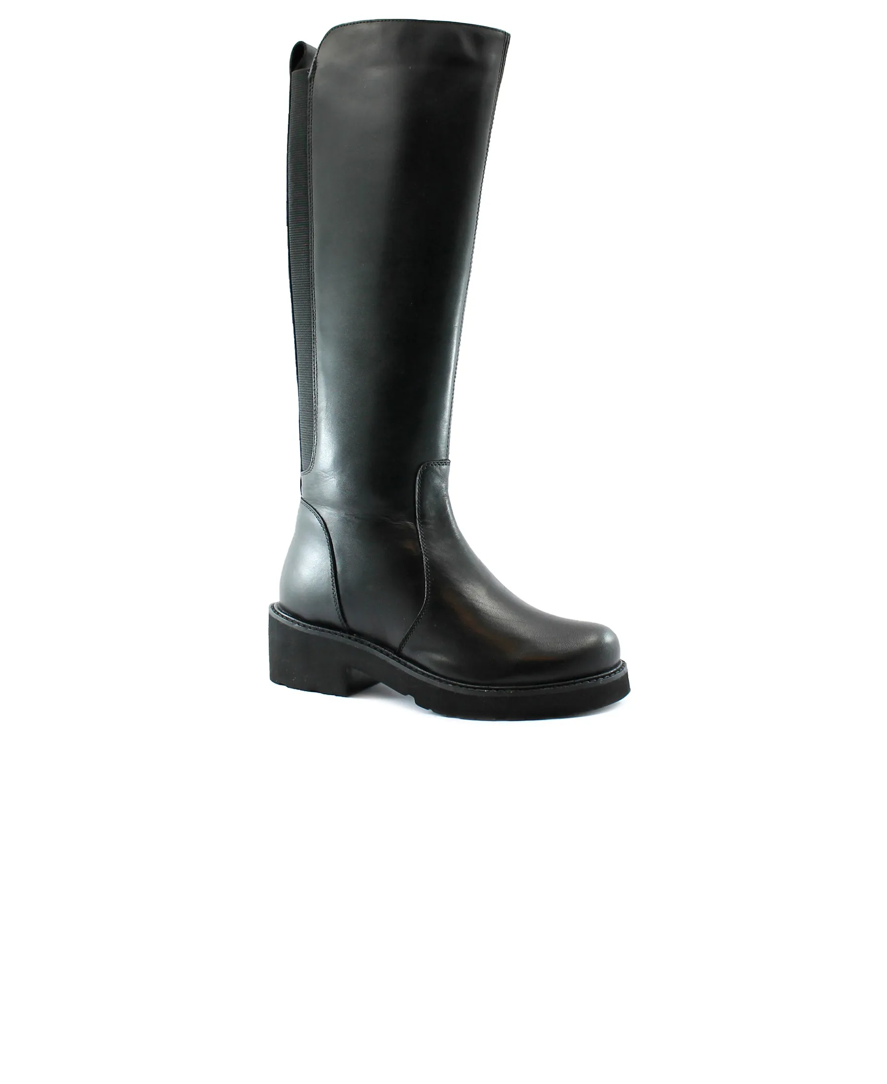 MELLUSO WALK 034305 nero stivale donna pelle cerniera elastico tacco