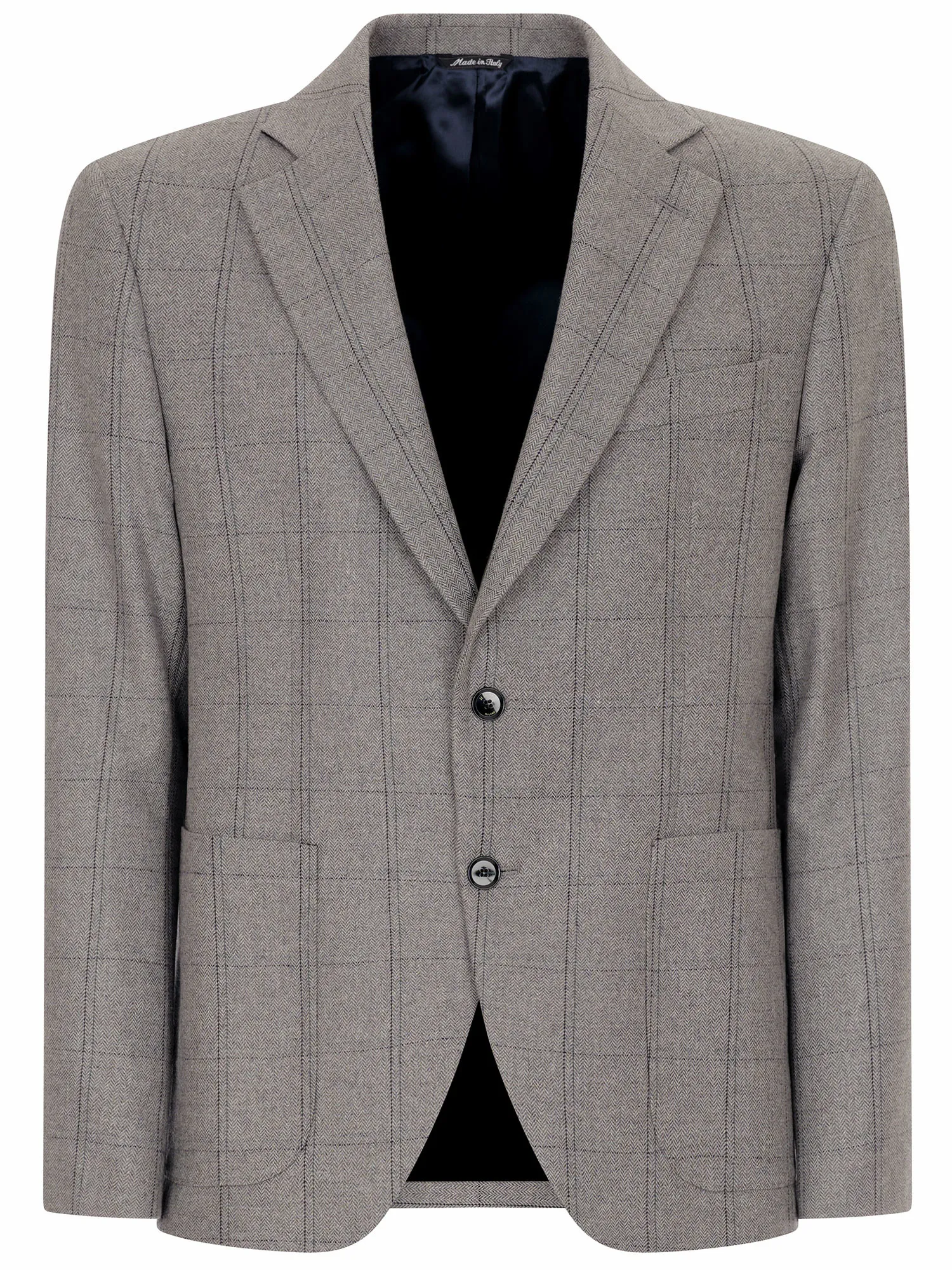 Men's Wool Jacket Single-Breasted Two-Button